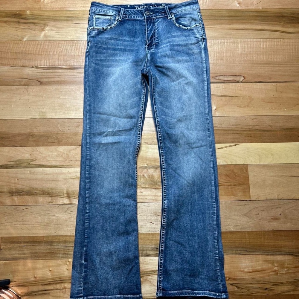 Platinum Plush Bootcut Jeans Excellent Condition Size 11 - Picture 2 of 5